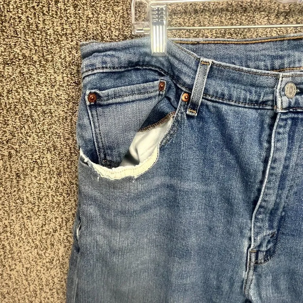 Levi's 505‎ Soft Jeans Men Blue Denim 38x32 Regular Fit Straight Leg Comfortable
